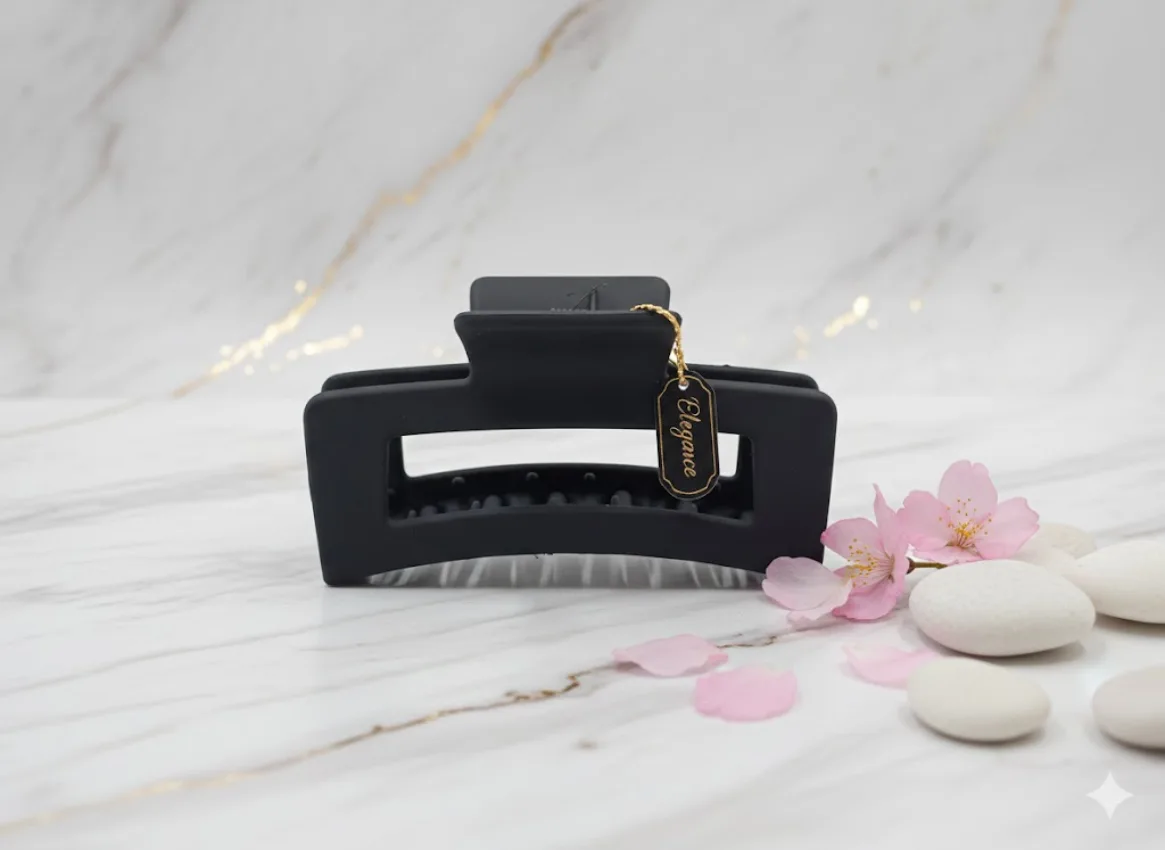 Matte Black Hair Claw Clip