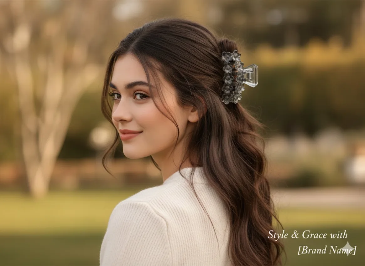 Floral Hair Claw Clip