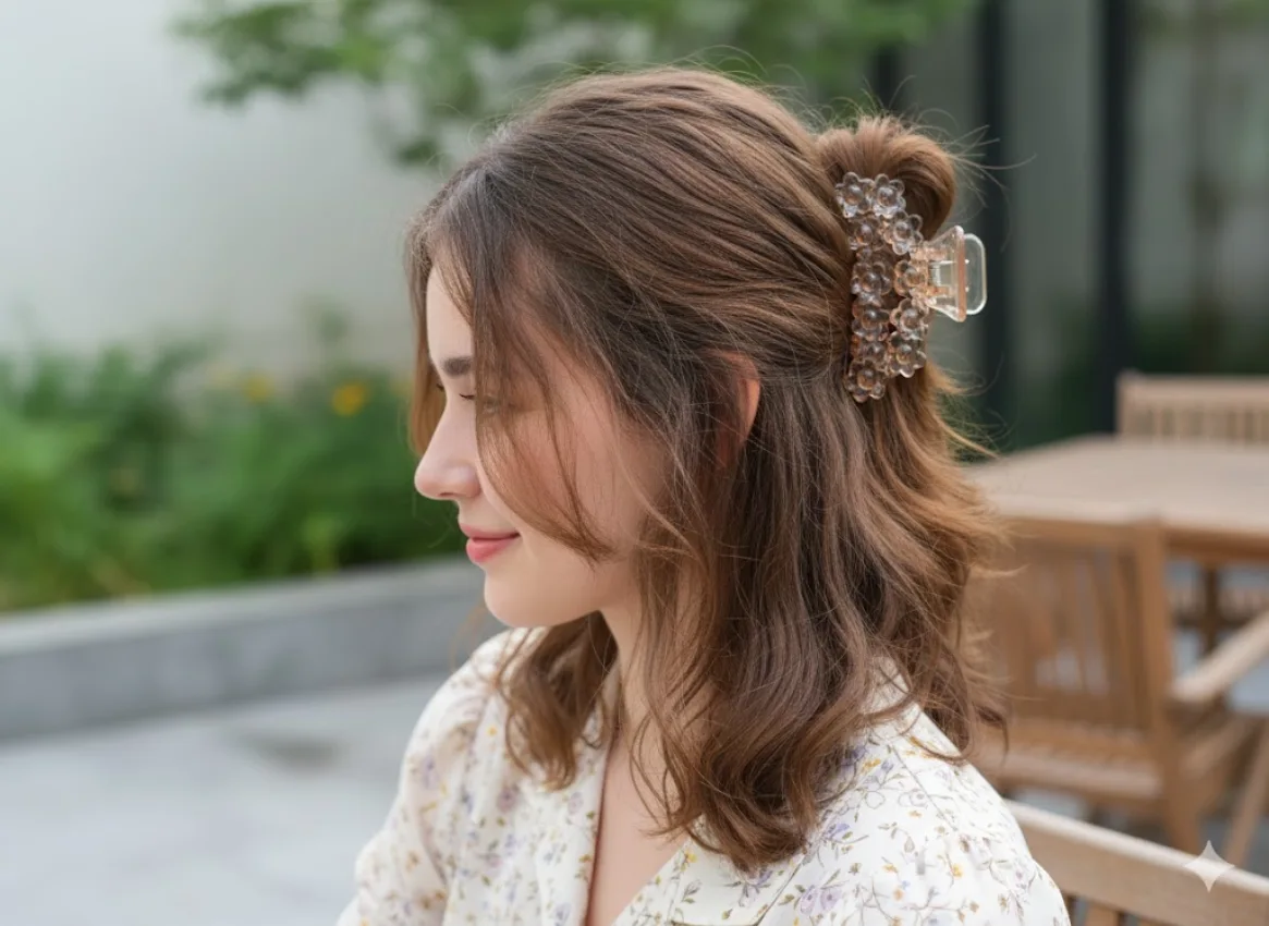 Floral Hair Claw Clip