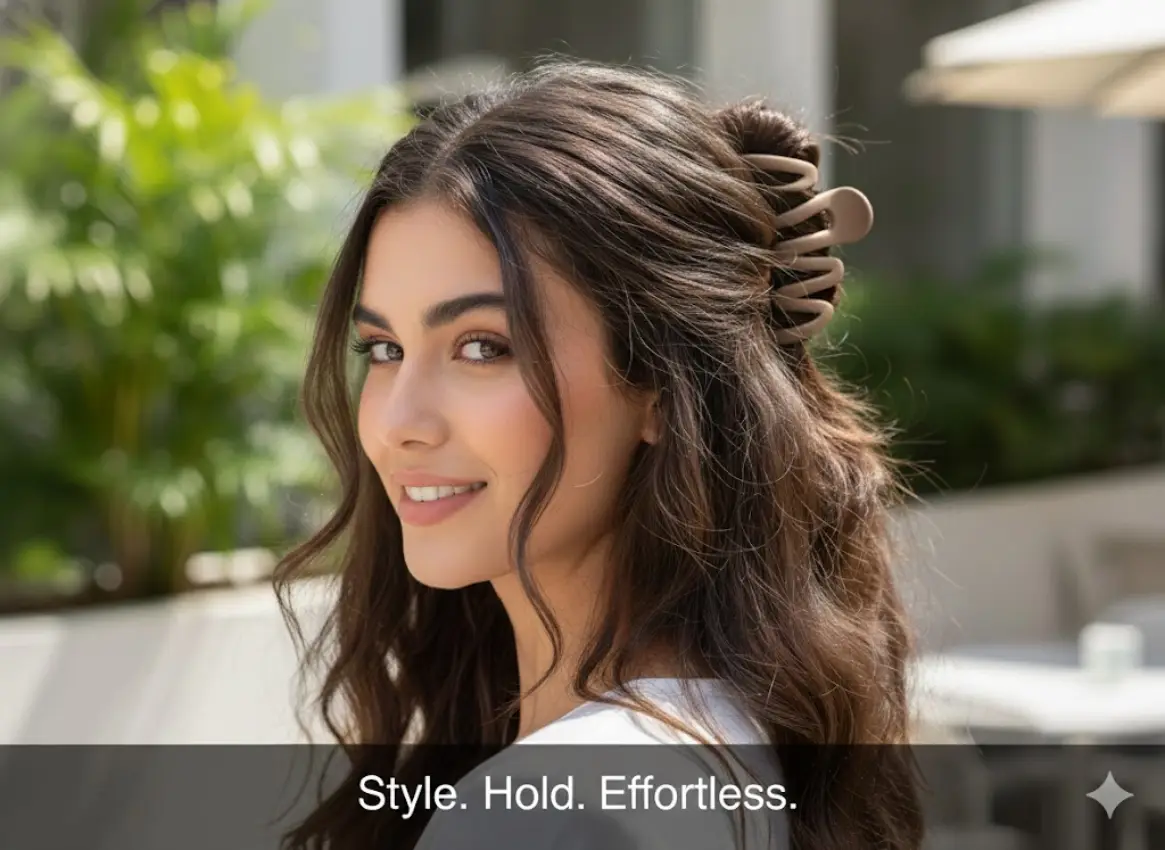Wave Design Hair Claw Clip