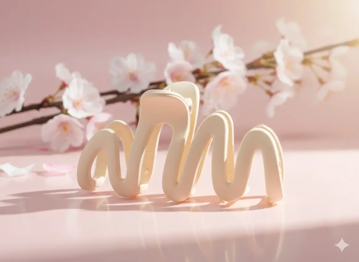 Wave Design Hair Claw Clip
