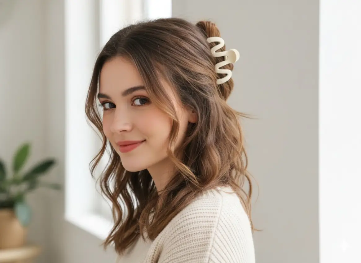 Wave Design Hair Claw Clip