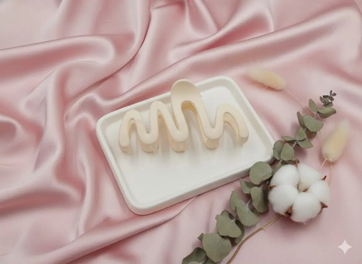 Wave Design Hair Claw Clip