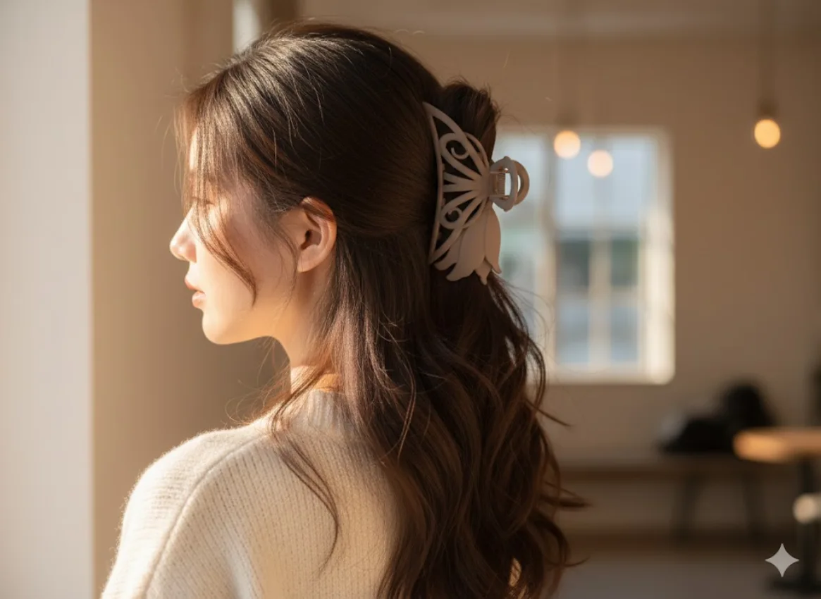 Floral Hair Claw Clip