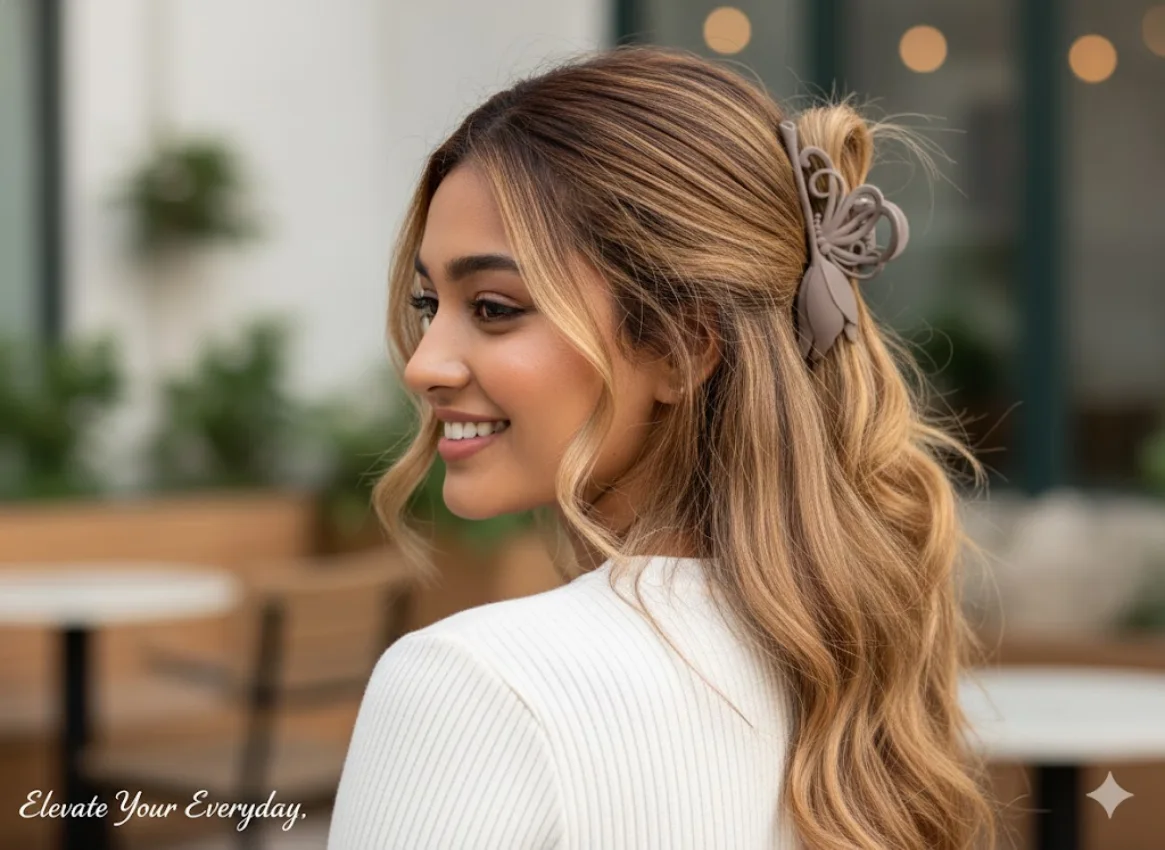 Floral Hair Claw Clip