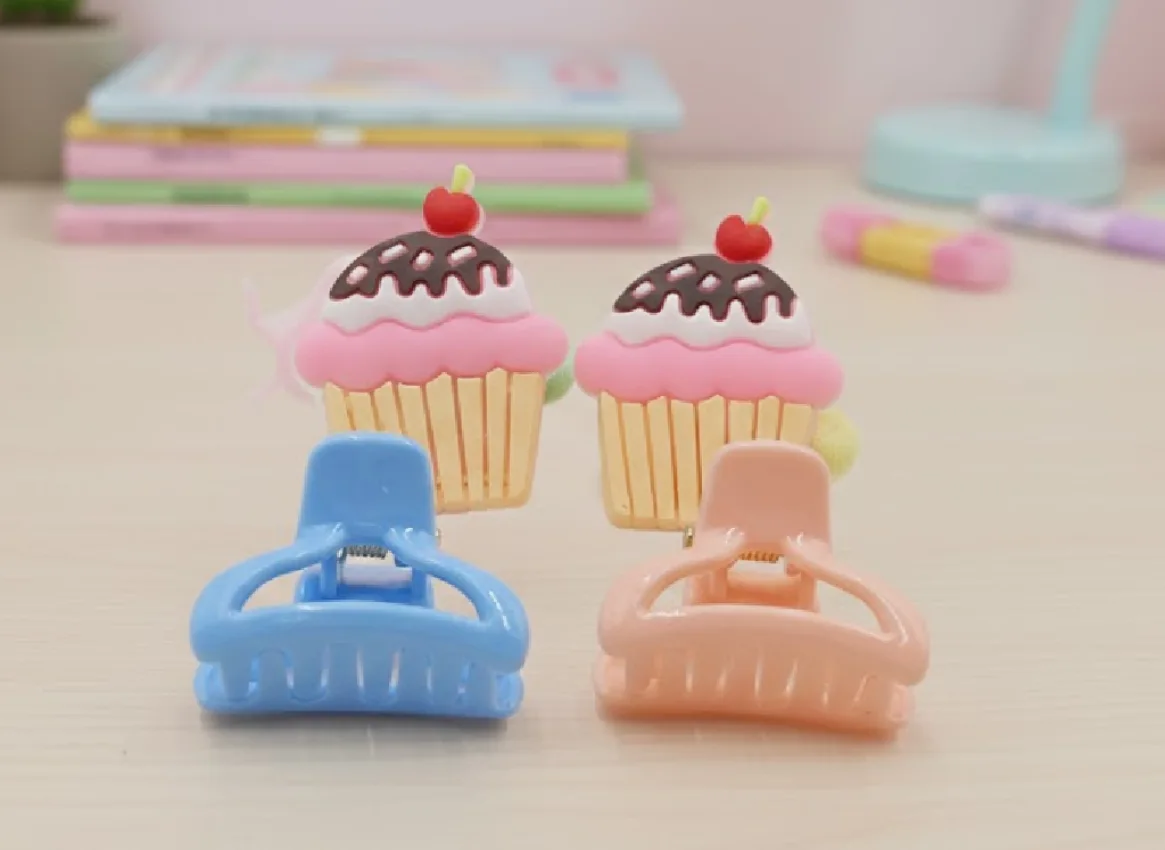 Cupcake Hair Clips