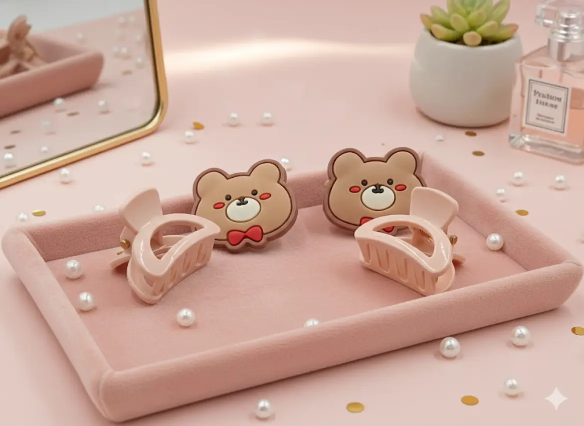 Cute Bear Hair Accessories Set