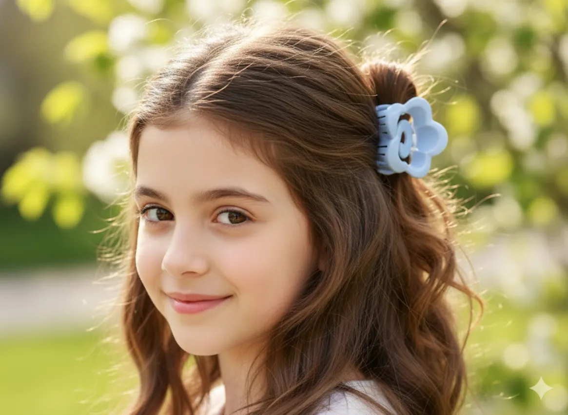 Flower-Shaped Hair Clip