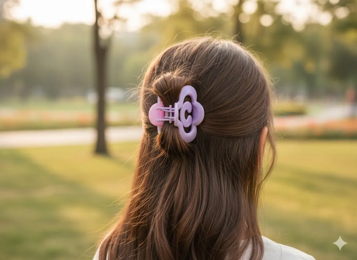 Floral Hair Claw Clip
