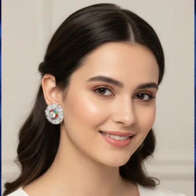 Fashion Round Stud Earrings