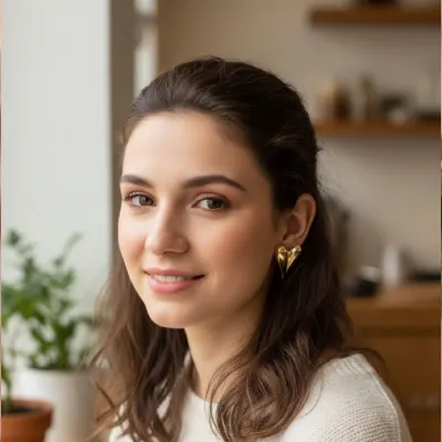 Heart-Shaped Gold Earrings