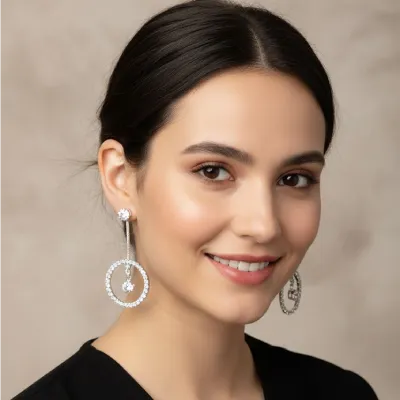 CZ Drop Earrings