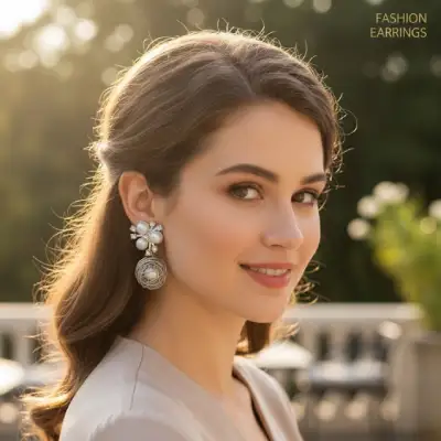 Pearl Cluster Wire Ball Earrings
