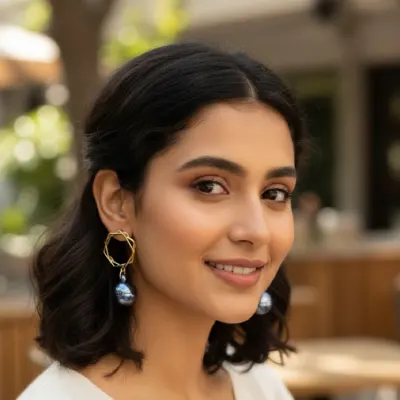 Samruddhi Fashion Geometric Drop Earrings