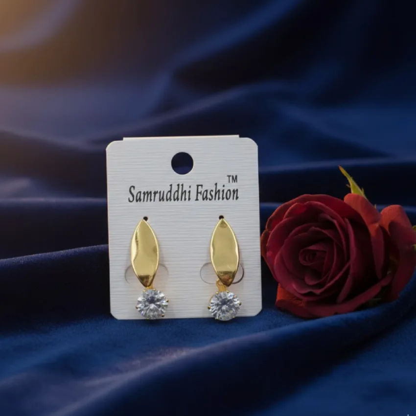 Gold Plated Crystal Drop Earrings