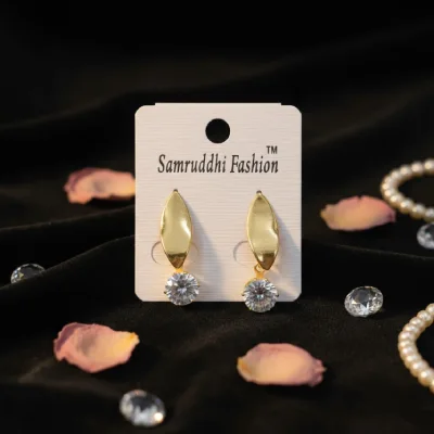 Gold Plated Crystal Drop Earrings