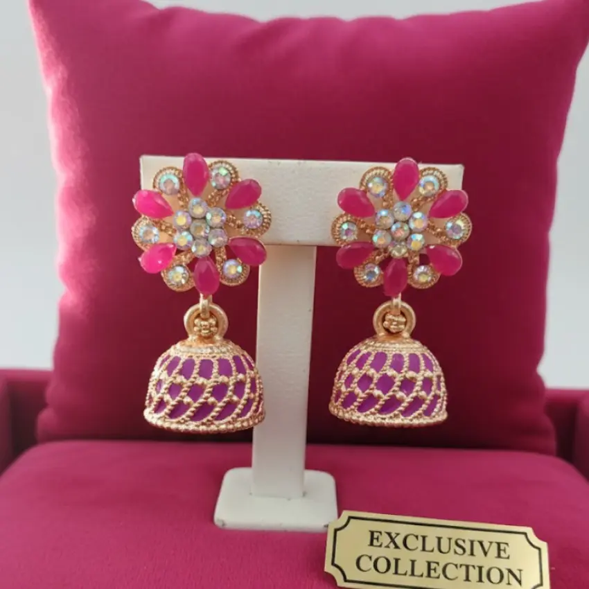 Floral Jhumka Earrings