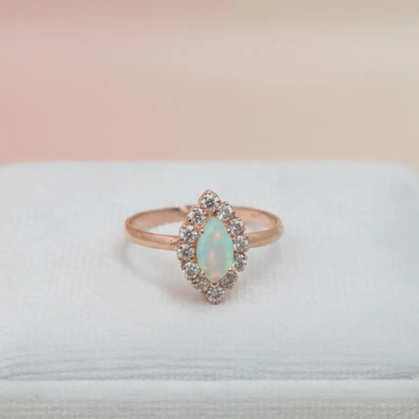 Rose Gold Opal Ring