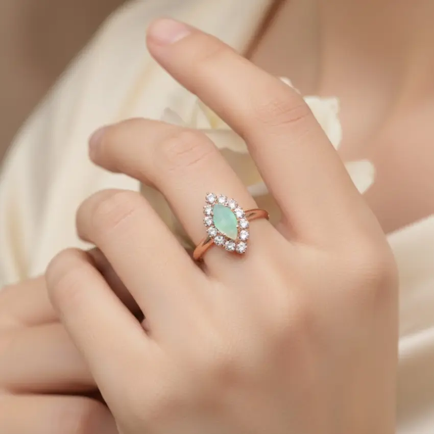 Rose Gold Opal Ring