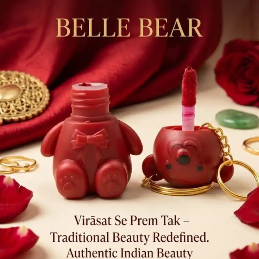 Bear Shaped Lip Gloss Keychain