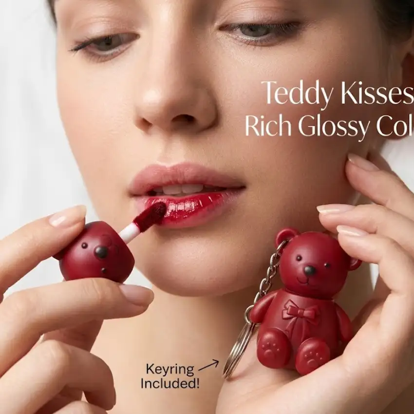 Bear-Shaped Lip Tint Keychain