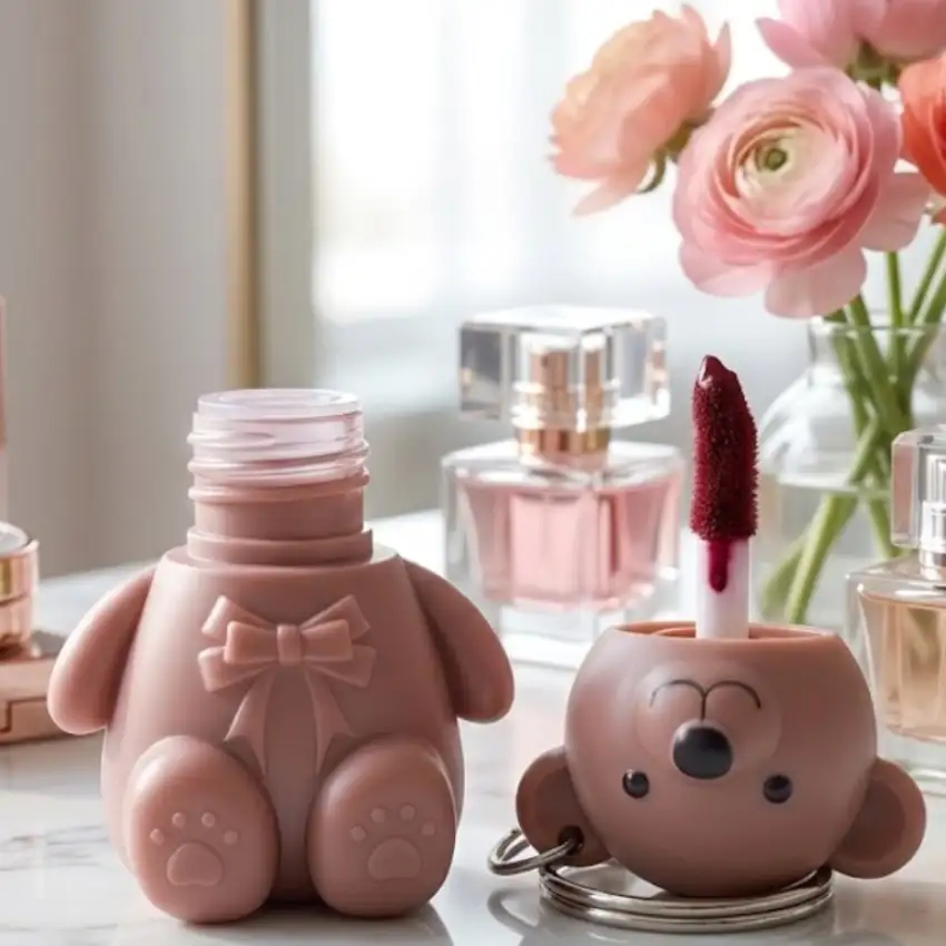 Bear Shaped Lip Tint Keychain