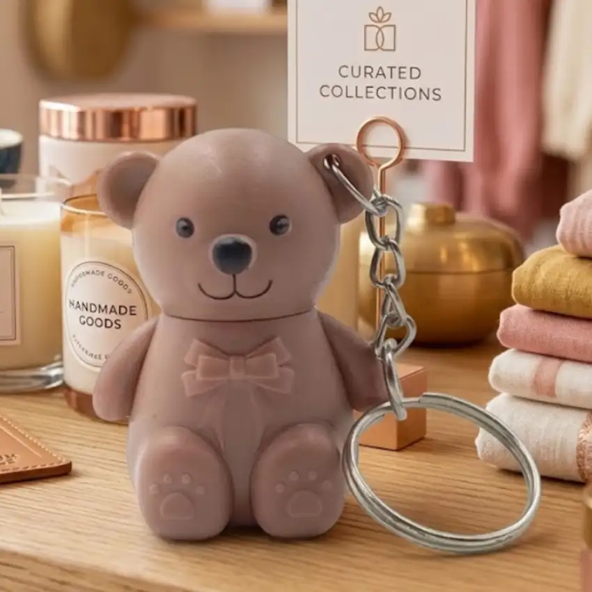 Bear Shaped Lip Tint Keychain