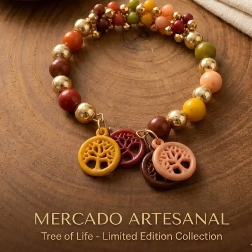 Multicolor Beaded Charm Bracelet