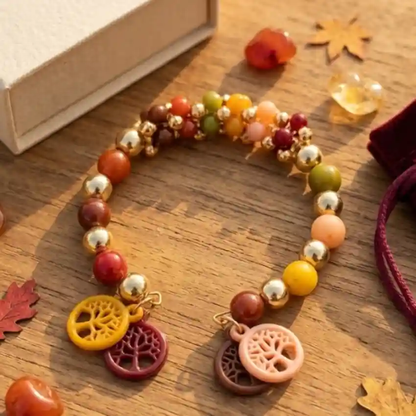 Multicolor Beaded Charm Bracelet