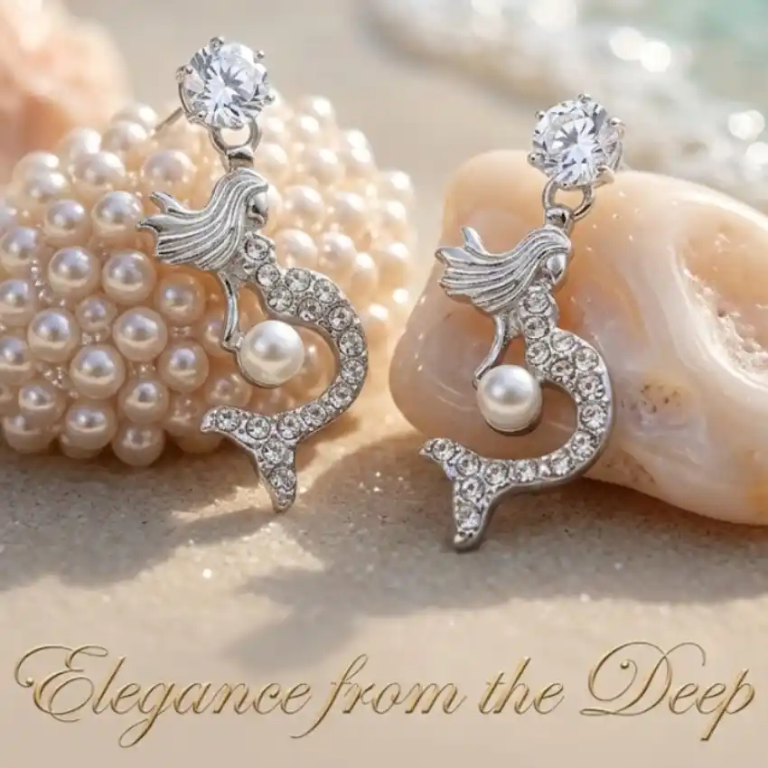 Mermaid Pearl Drop Earrings