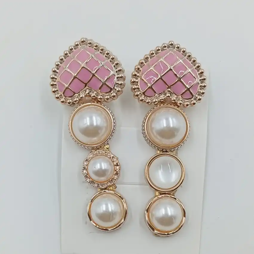 Pearl and Heart Hair Clips Set