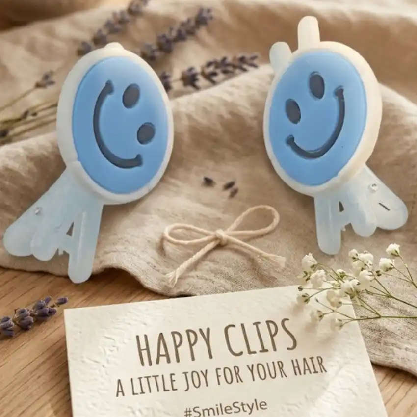 Smiley Face Hair Clips