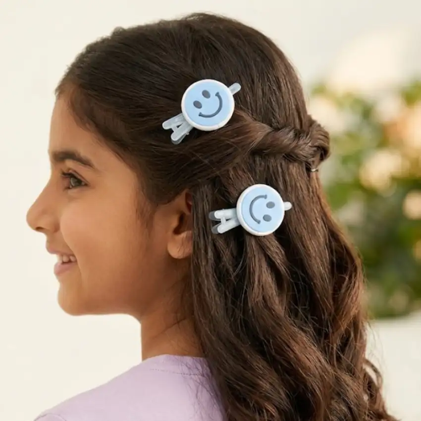 Smiley Face Hair Clips