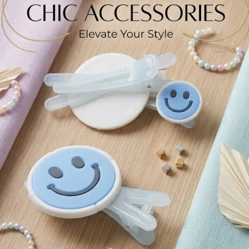 Smiley Face Hair Clips