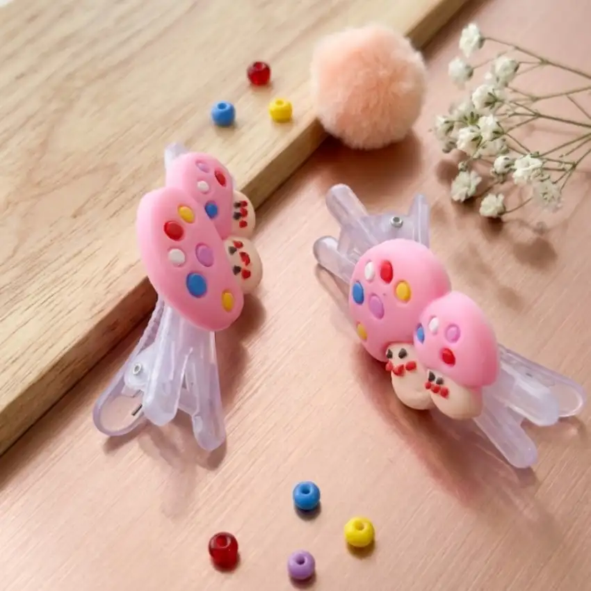 Cute Mushroom Hair Clips