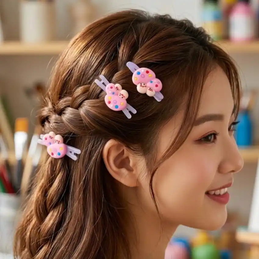 Cute Mushroom Hair Clips