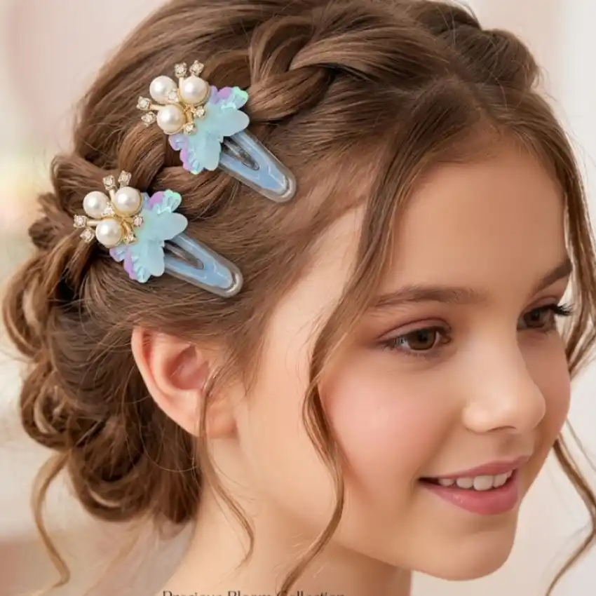 Pearl Butterfly Hair Clips