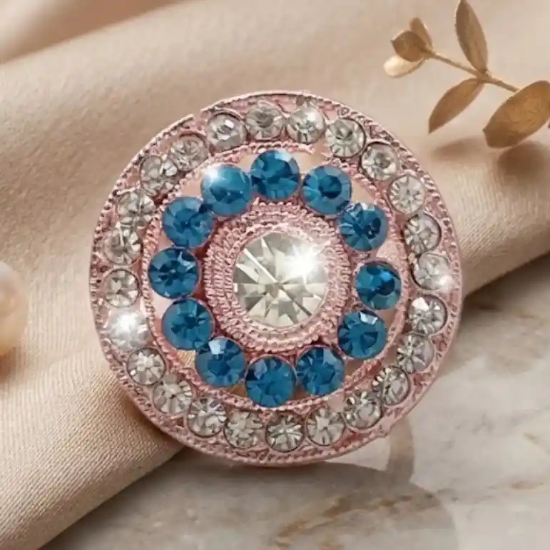 Crystal Studded Circular Ring