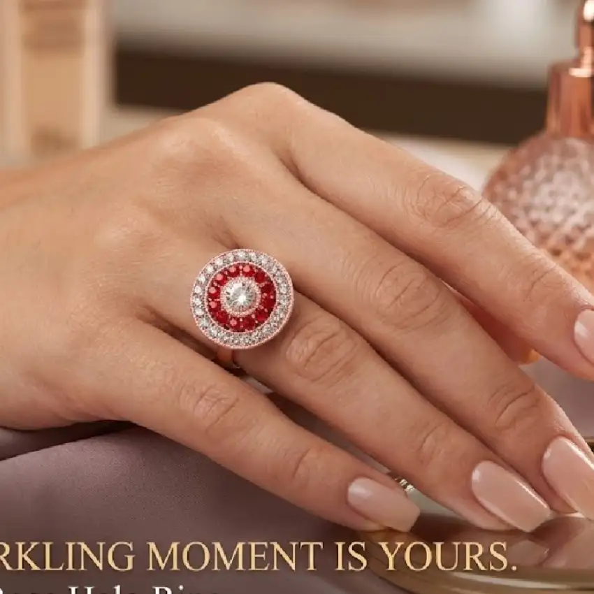 Round Stone Studded Ring