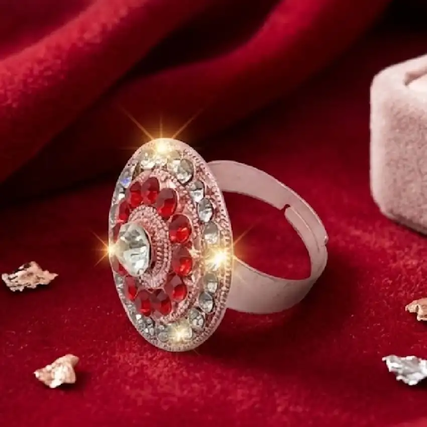 Round Stone Studded Ring