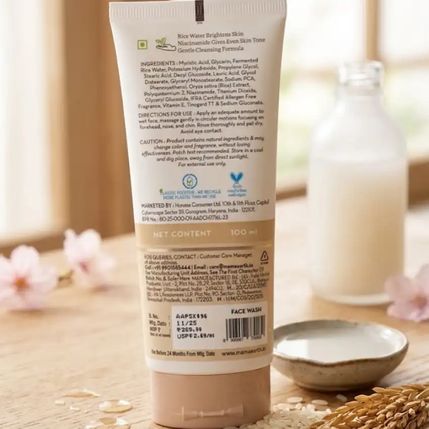 Mamaearth Rice Dewy Bright Face Wash