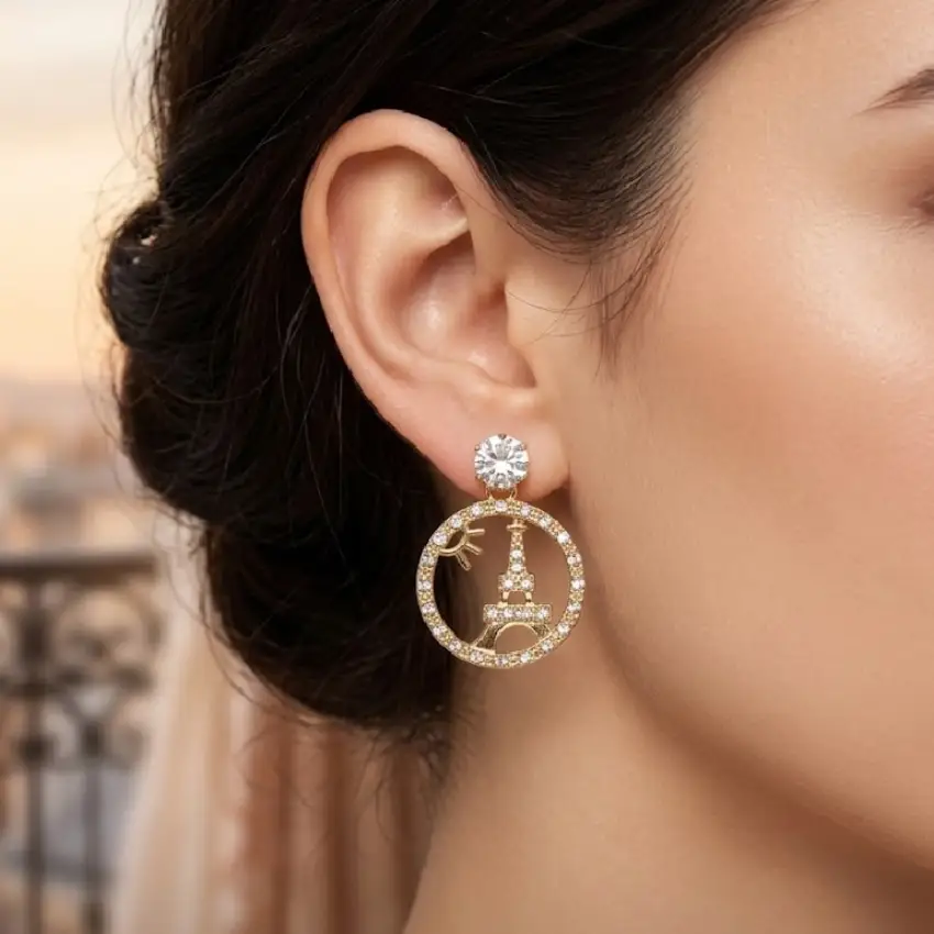 Eiffel Tower Stud Earrings