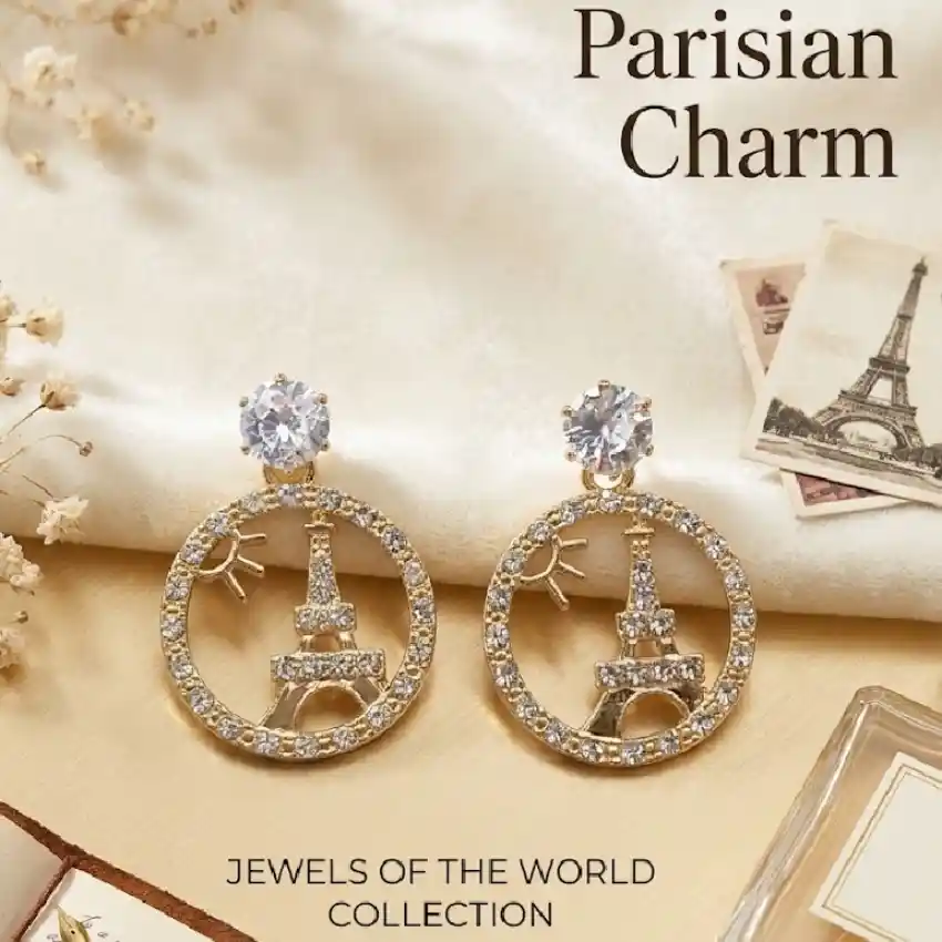 Eiffel Tower Stud Earrings