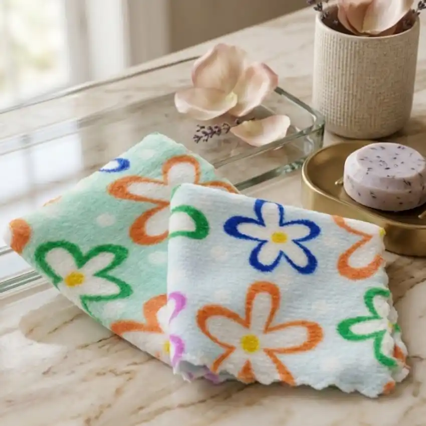  Handkerchief | Hanky For Women  Floral Patterned Microfiber Cloth