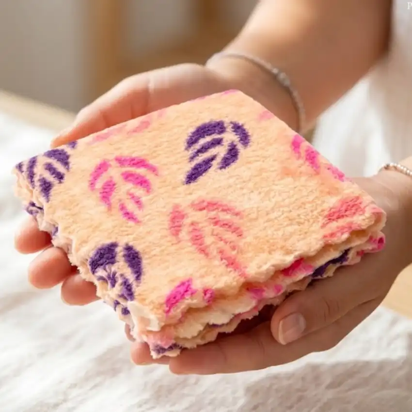 Printed Fleece Handkerchief | Hanky For Women