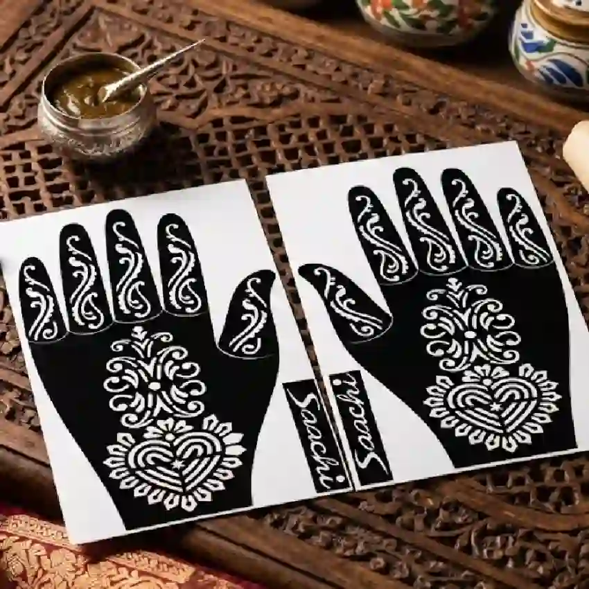Henna Hand Stencil