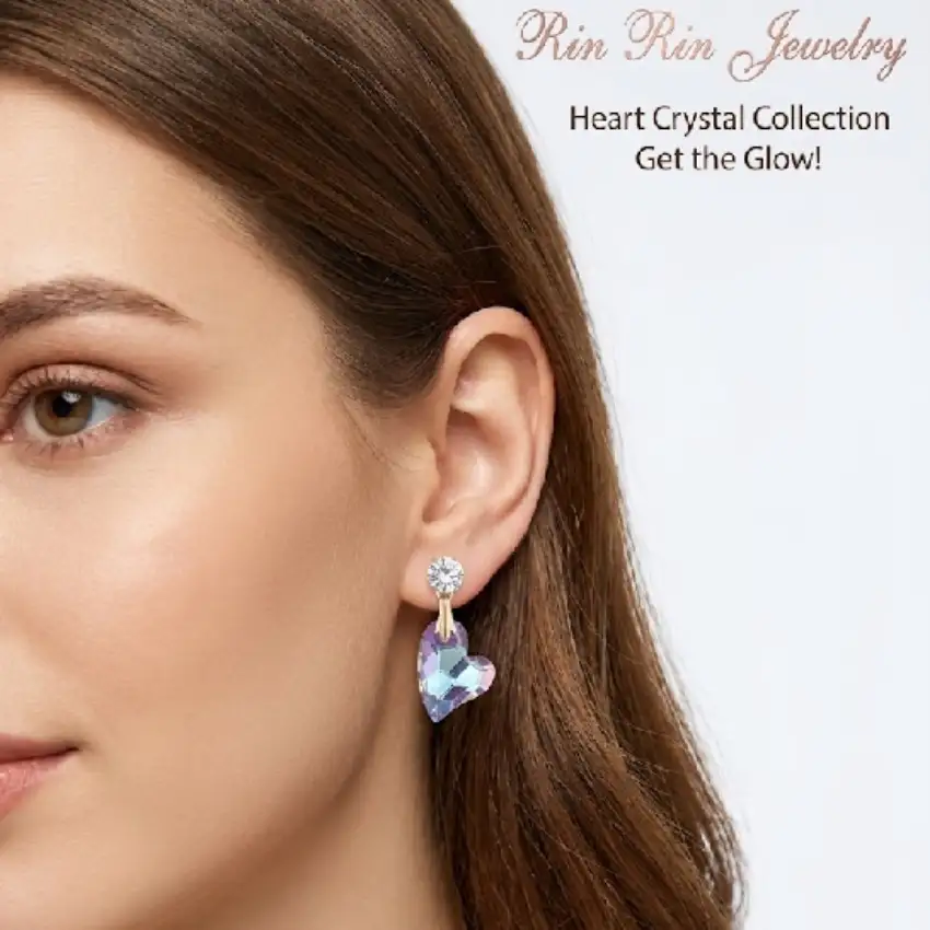 Heart Crystal Earrings