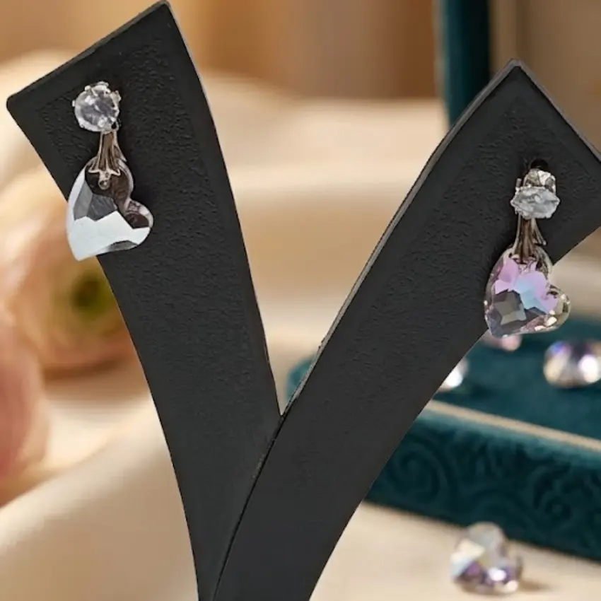 Heart Crystal Earrings