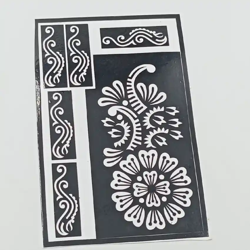 Floral Henna Stencil Set