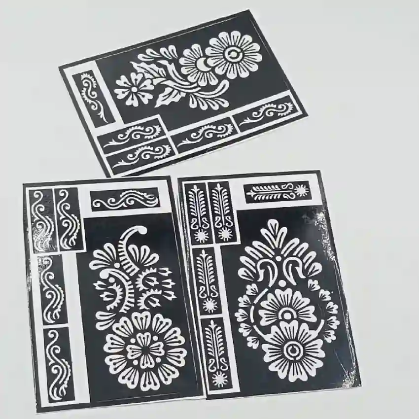 Floral Henna Stencil Set